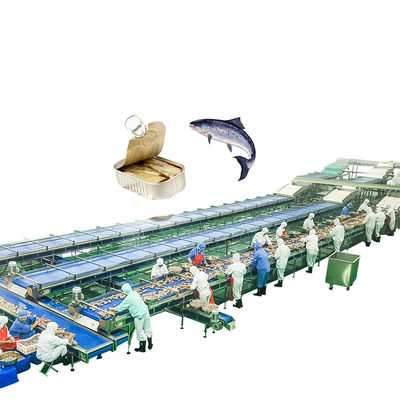 Verwerkingsmachine voor de conservering van zalmtonvis, aanpasbare visconserveringslijn