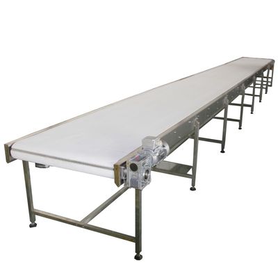 Verticale groente-vruchten helling Plat PVC wit transportband systeem voor de voedingsindustrie