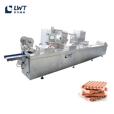 Sausage Food Automatische afdichtingsapparatuur Varkensvlees Rekkingsfilm Vacuümverpakkingsmachine