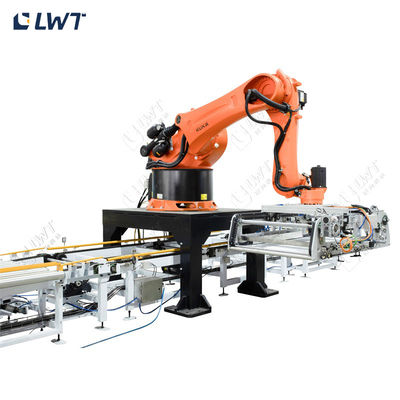 automatische palletmachine met robotisch palletisatiesysteem