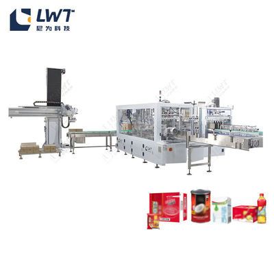36000BPH Productielijn voor verpakkingen van boxed juice Automatisch