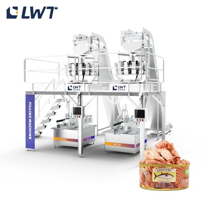 Automatische tonijnvulmachine met PLC-besturing 20-40 flessen/min